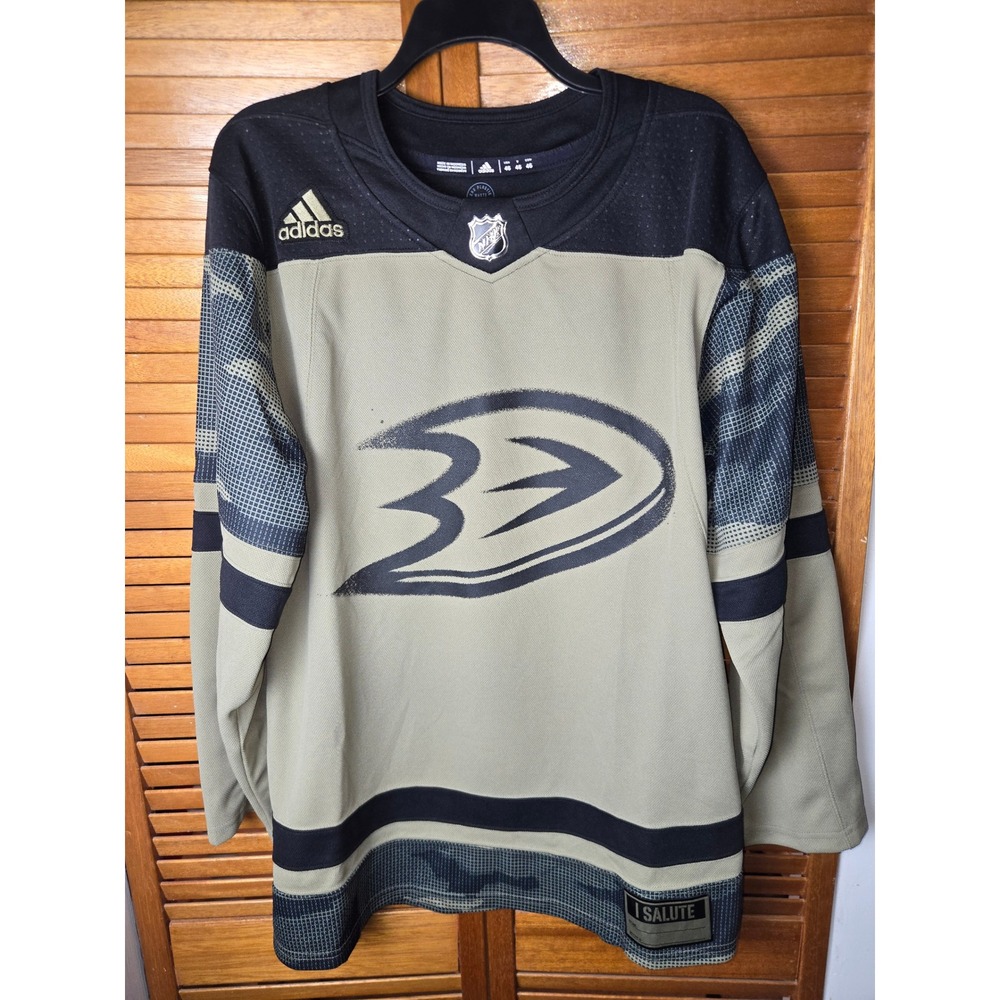 Adidas Anaheim Ducks Military Appreciation Jersey Mens 46 NWOT
